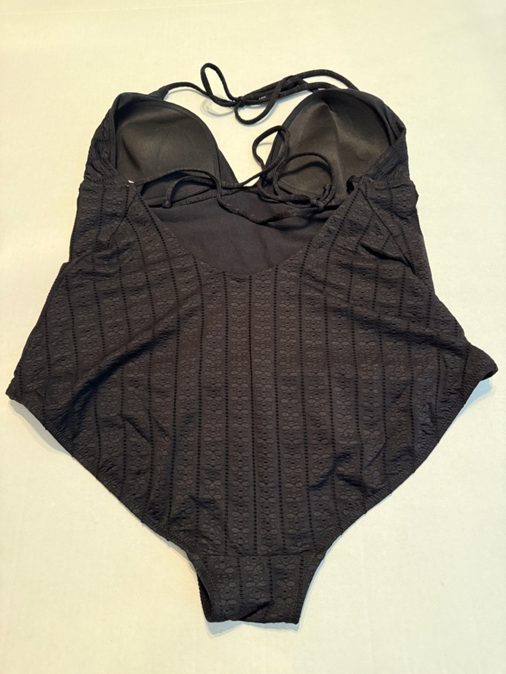 Boden Women’s Black Floral Symi String One Piece Swimsuit Size 16-18R - Picture 5 of 14